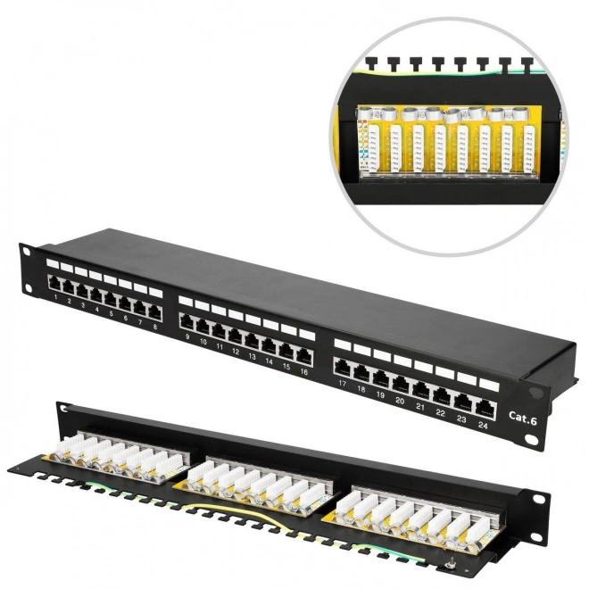 Patch panel 24 porta kategorije 6 STP