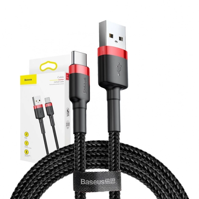 USB-C kabel Baseus Cafule 3A 1m crveno-crni