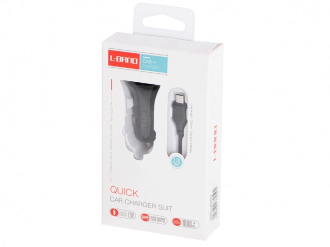 Punjač za auto L-BRNO Dual USB + micro