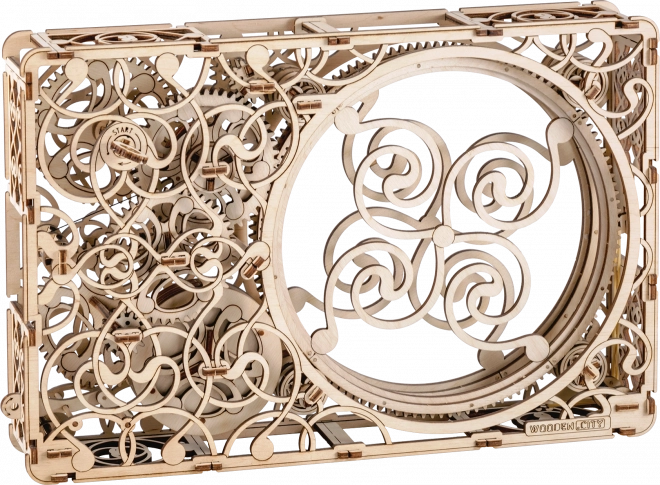 Mehanička slika - drvena 3D puzzle