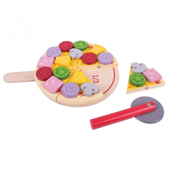 Bigjigs Toys Drvena pizza za rezanje