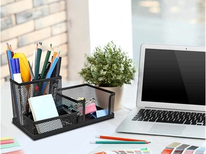 Metalni stolni organizator 3 pretinca