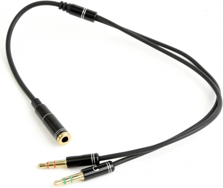 Audio adapter 4-pinski na 2× 3,5 mm minijack, 0,2 m