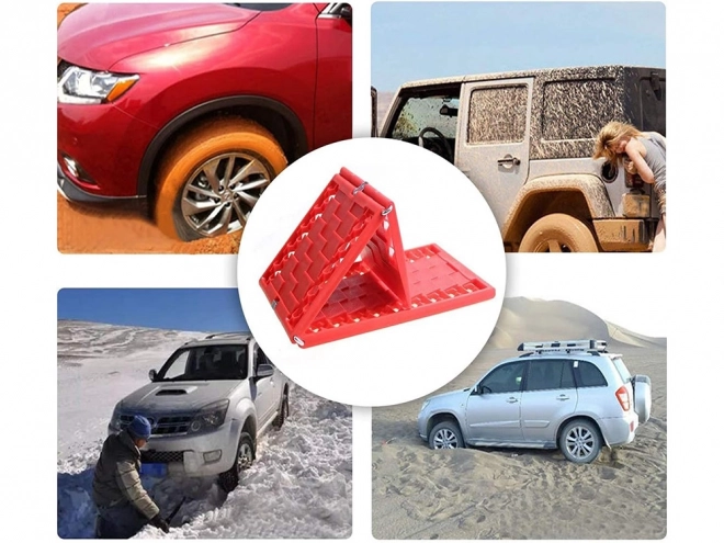 Sklopive protuklizne podloge za teren za automobil, 2 kom