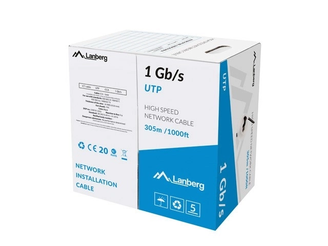 LAN kabel UTP 1Gb/s 305m CCA crni