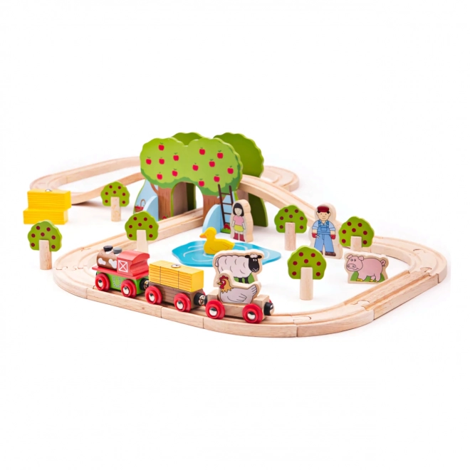 Bigjigs Rail Drvena vlakodraga farma