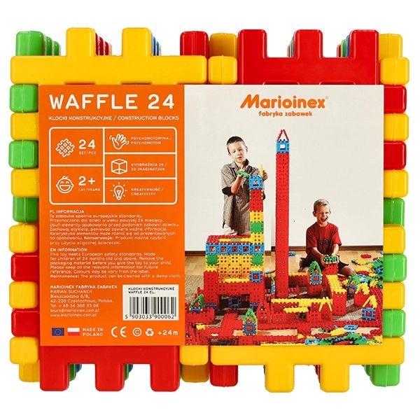 Građevne kocke Marioinex Wafle 24 dijela