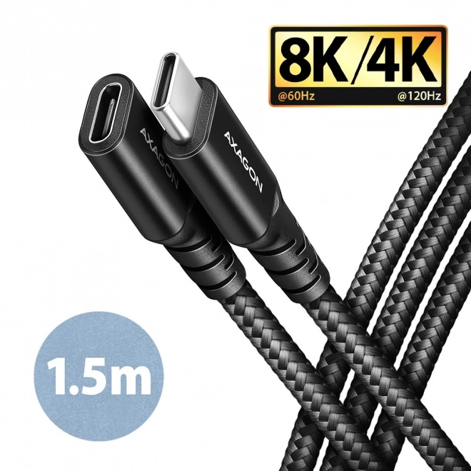 BUCM32-CF15AB Gen2 USB-C - produžni kabel USB-C 1,5 m, 5A, 20Gb/s, PD 240W, opleten