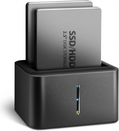Mini priključna stanica Axagon za 2x 2,5" SATA SSD/HDD s funkcijom kloniranja