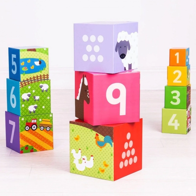 Didaktičke kocke Farma od Bigjigs Toys
