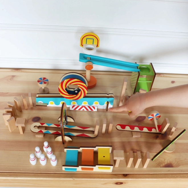 Drvene građevne kocke domino / domino puzzle Tooky Toy