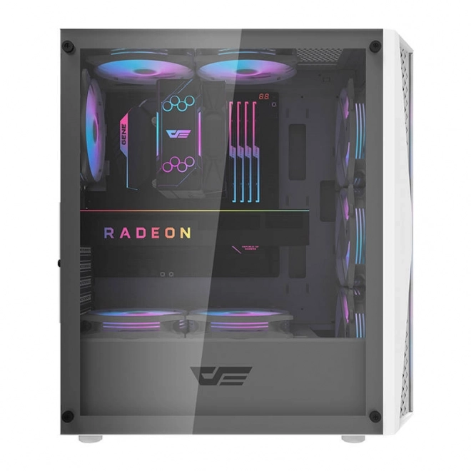 Računalno kućište Darkflash DK352 Plus s 4 ventilatora (crno-bijelo)