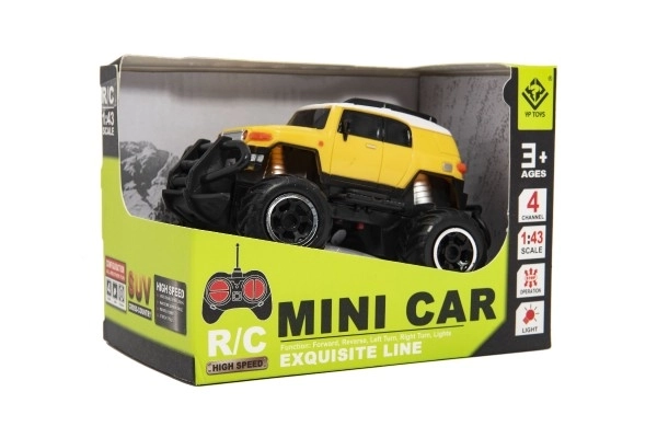 Auto RC mini SUV plast 14cm 27MHz dalj. upr. na bat. sa svj. 2 boje u kutiji 16x12x10