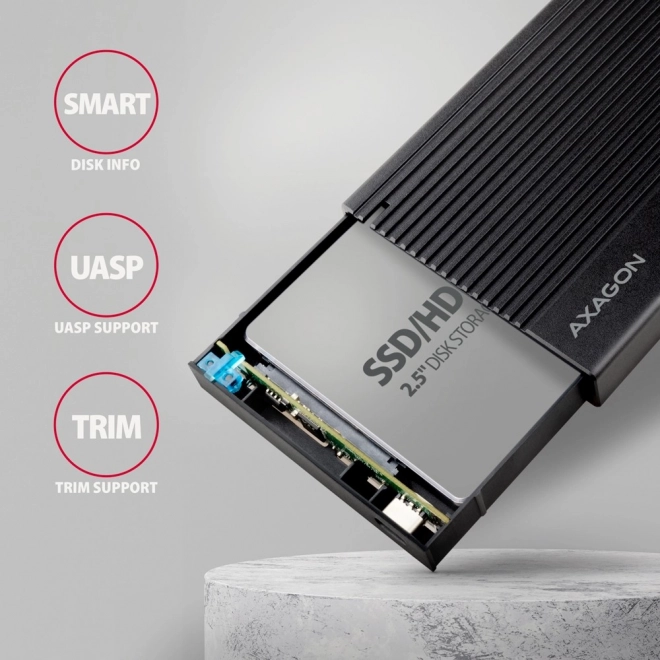 Aluminijsko kućište za vanjske diskove USB3.2 Gen 2 - SATA 6G 2.5" SSD/HDD