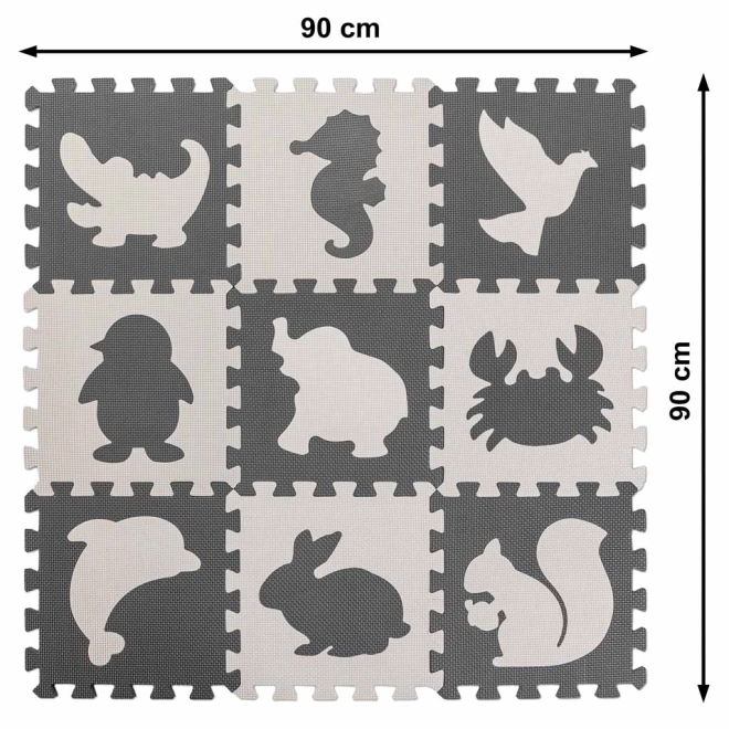 Kontrastne pjenaste puzzle sa životinjama - 9 dijelova