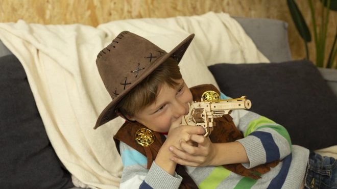 RoboTime 3D drvene mehaničke puzzle Revolver Corsac