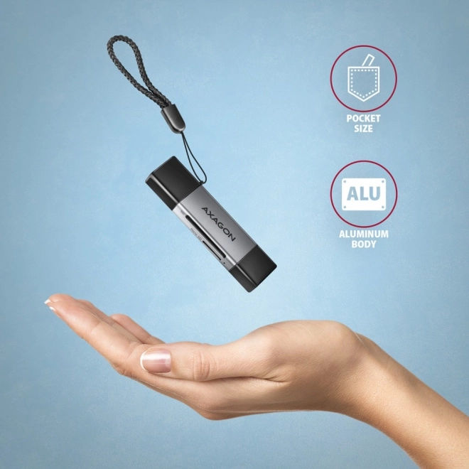 Vanjski čitač kartica CRE-DAC USB3.2 Gen 1 Type-C + Type-A SD/microSD