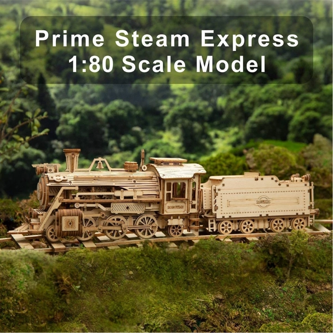 Lokomotiva - Parni Express - 3D drvene puzzle