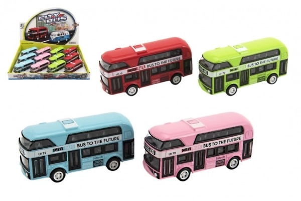 Dvospratni autobus metal/plast na potez unazad 9,5cm
