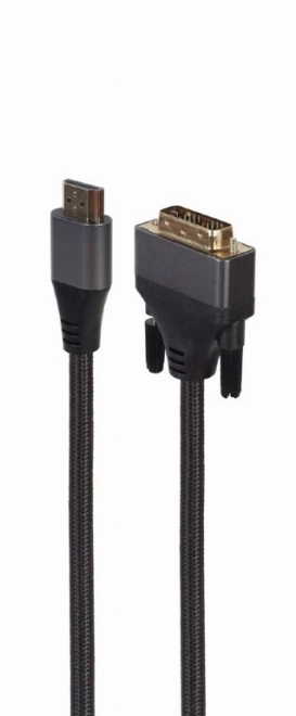 HDMI na DVI kabel s opletenjem 1.8m pozlaćeni konektori