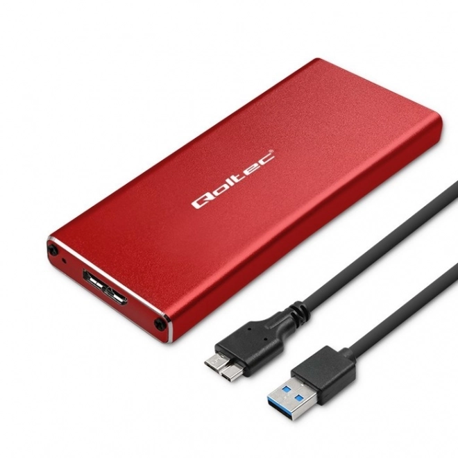 Ormarić | Kućište za disk M.2 SSD | SATA | NGFF | USB 3.0 | Superspeed 5Gb/s | 2TB | Crvena boja