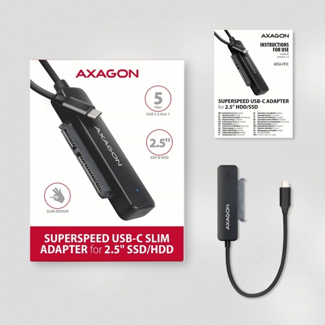 USB-C na SATA HDD/SSD AXAGON FASTPort2 adapter