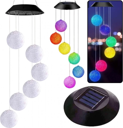 Solarne vrtne LED lampe u obliku šarenih kugli