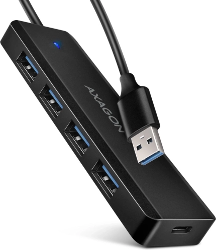 AXAGON HUE-C1A putni 4-portni USB hub 5 Gb/s s napajanjem USB‑C