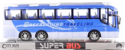 Plavi autobus na potisni mehanizam