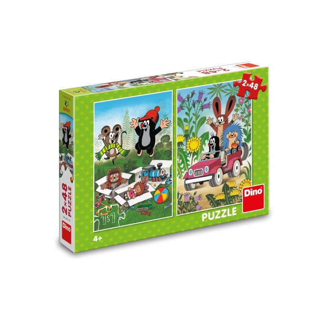 Puzzle 2v1 Krtica se veseli - 2 x 48 dijelova