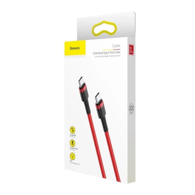 Kabel Baseus Cafule USB-C PD2.0 60W 2m Crveni