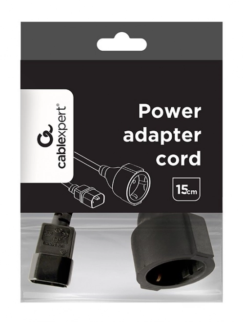 IEC320 C14 na SCHUKO (F) adapter napajanja 15 cm