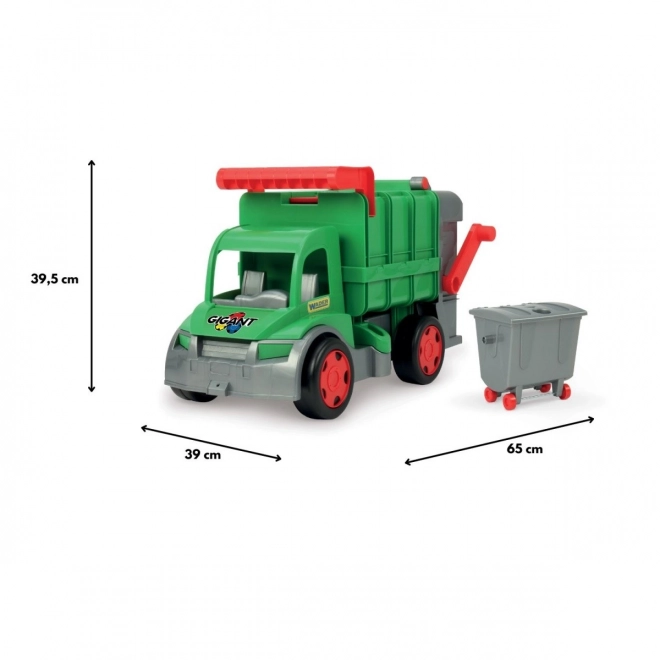 Wader funkcionalno smećarski kamion 65 cm zeleni set s kontejnerom plast