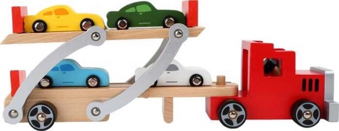 Mali kamion s drvenim automobilima