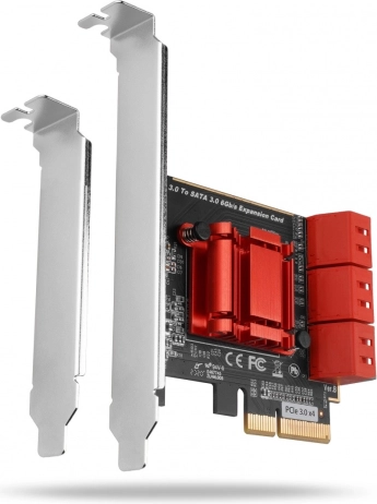 Axagon PCIe kontroler 6x interni SATA 6G ASM1166 (SP i LP)