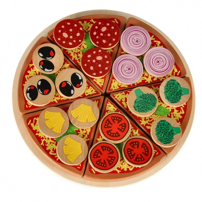 Drvena igraća set Pizza s priborom