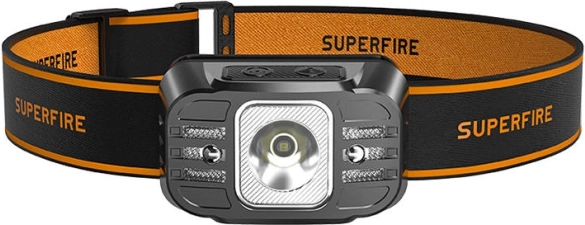 Naglavna svjetiljka SUPERFIRE HL75-X, 220 lm, USB punjenje