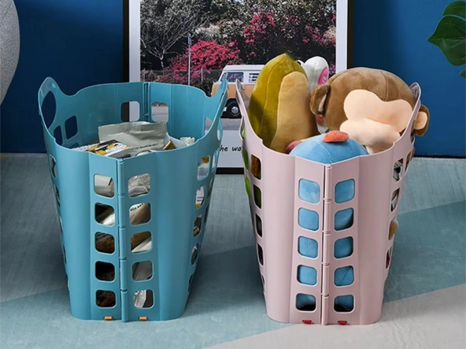 Plastična sklopiva košara za kupnju i košara za rublje