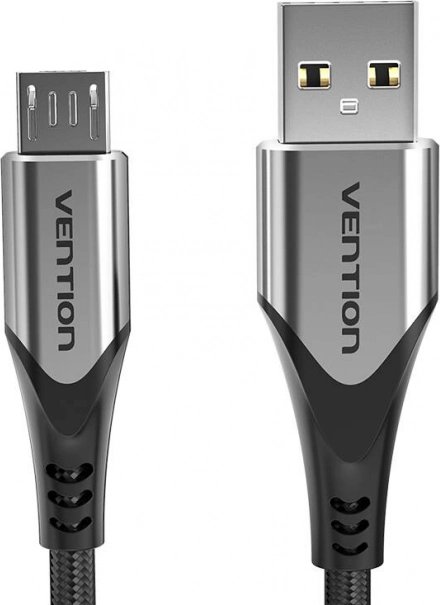USB 2.0 kabel A na Micro USB 0,5 m VENTION, 3 A, sivi