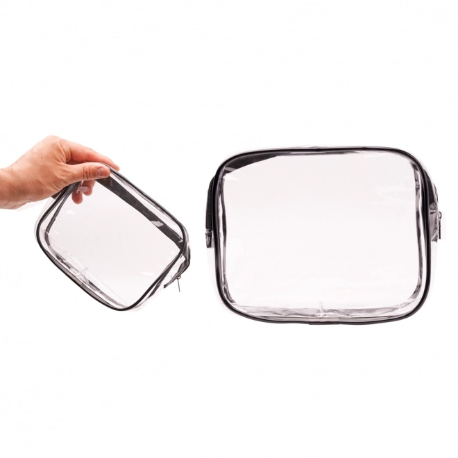 Set prozirnih putnih kozmetičkih torbica - 3 komada