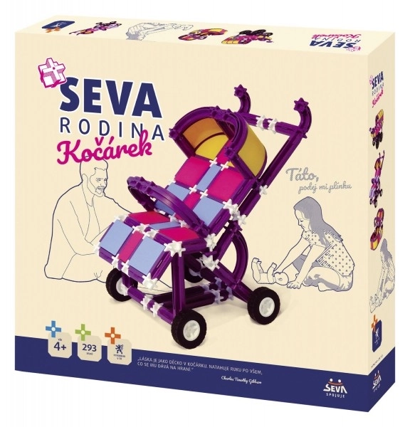 Građevni set SEVA OBITELJ Trotinet plastika 293 dijela u kutiji 35x33x5cm 4+