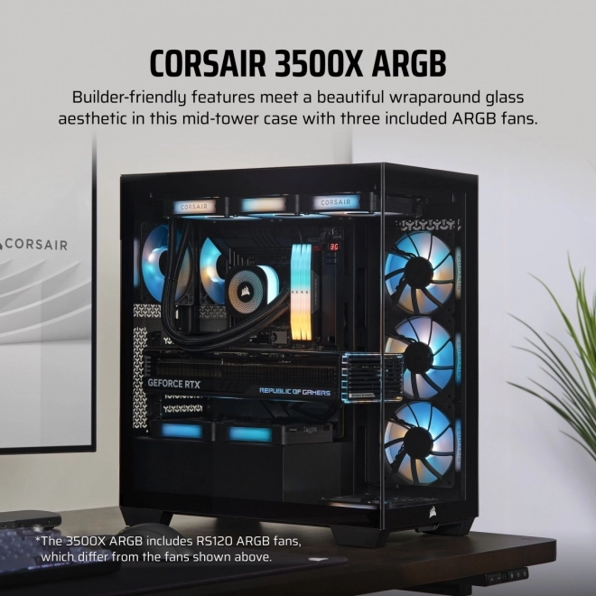 Računalno kućište Mid-Tower 3500X ICUE LINK RGB TG crna