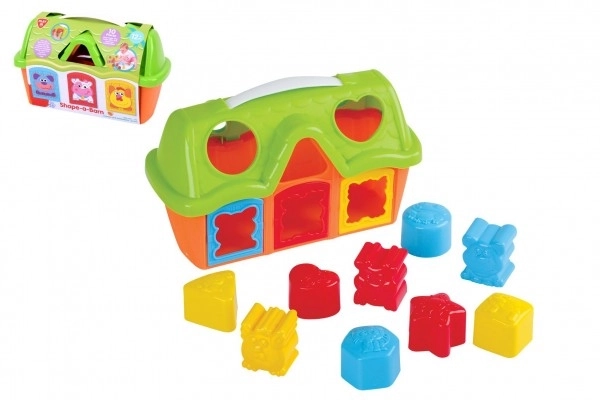 Umetanje štala s oblicima 10 kom plastika 25x17x11cm 12m+