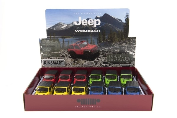 Metalni auto Kinsmart Jeep Wrangler 2018 s povratnim navijanjem 12,5cm