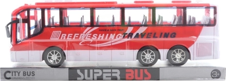 Plastični autobus na inerciju – crveni