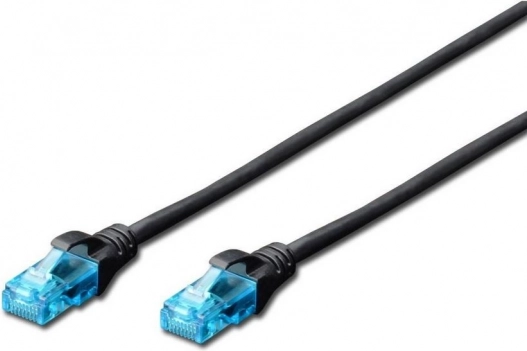 Patch kabel u/utp cat 5e DIGITUS 5 m, crni