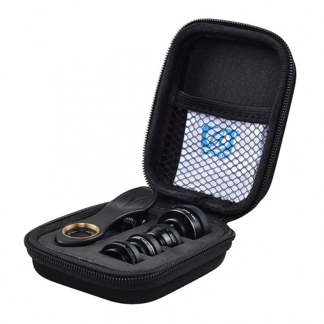 Set mobilnih objektiva Apexel 5 u 1 univerzalni crna