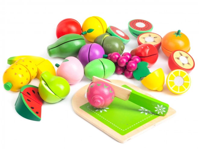 Drveno voće za rezanje, 20 komada ECOTOYS