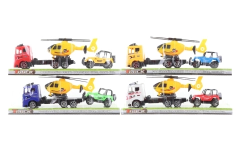 Kamion s helikopterom i terenskim autom