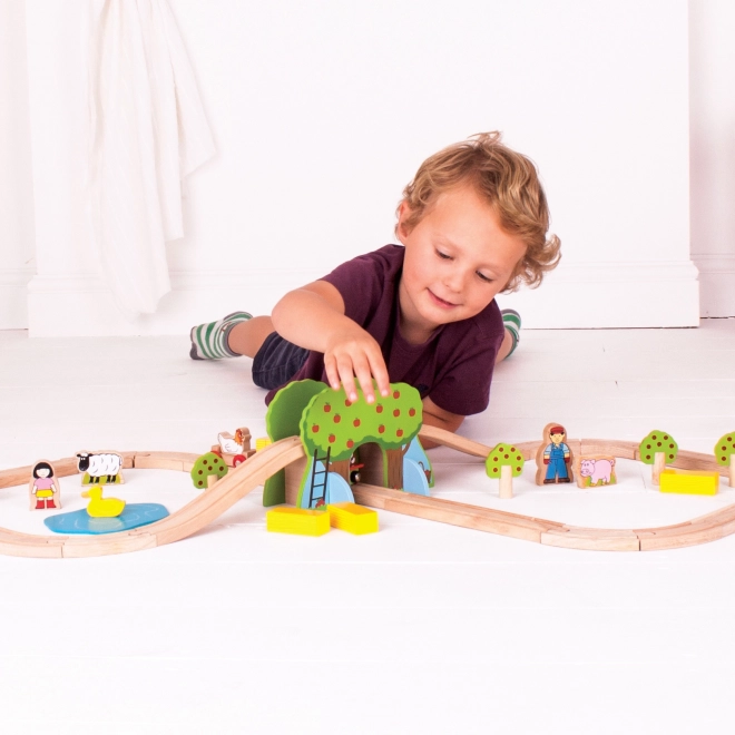Bigjigs Rail Drvena vlakodraga farma